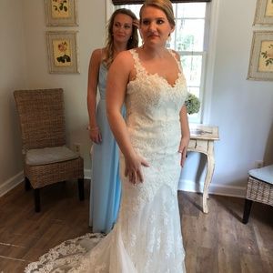 Pronovias fit and flare wedding gown